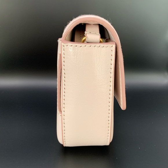 Authentic Givenchy Goatskin Quilted GV3 Mini Pocket Convertible Bag Pink - Picture 3 of 8